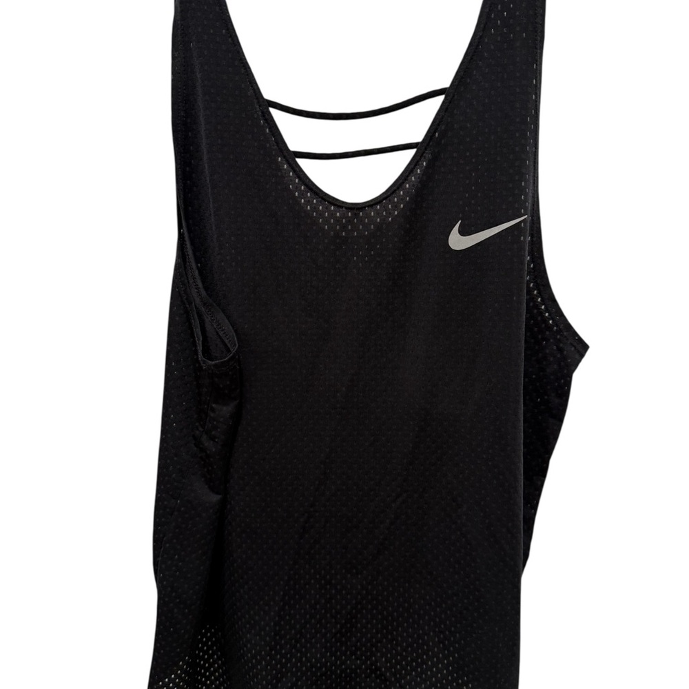 Nike Black Performance Mesh Tank Top with Strappy Back